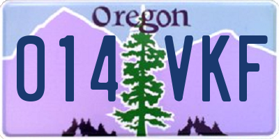 OR license plate 014VKF