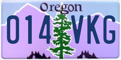 OR license plate 014VKG