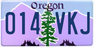 OR license plate 014VKJ