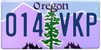 OR license plate 014VKP