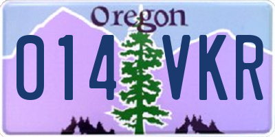 OR license plate 014VKR