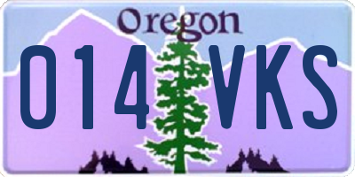 OR license plate 014VKS