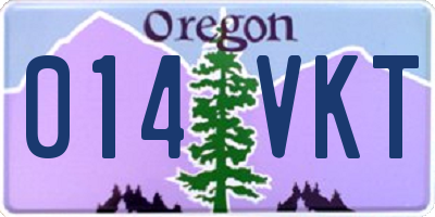 OR license plate 014VKT