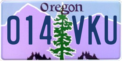 OR license plate 014VKU