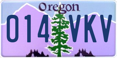 OR license plate 014VKV
