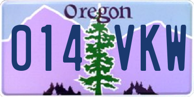 OR license plate 014VKW