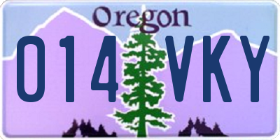 OR license plate 014VKY