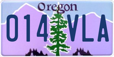 OR license plate 014VLA