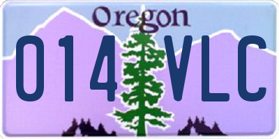 OR license plate 014VLC