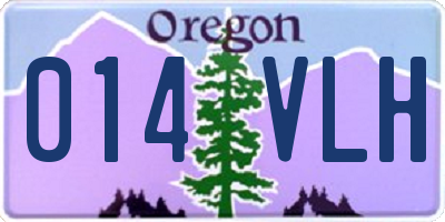 OR license plate 014VLH