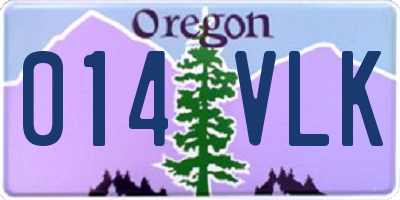 OR license plate 014VLK
