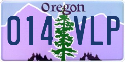 OR license plate 014VLP