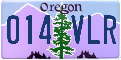 OR license plate 014VLR