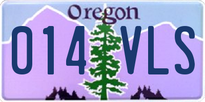 OR license plate 014VLS