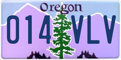OR license plate 014VLV