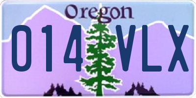 OR license plate 014VLX