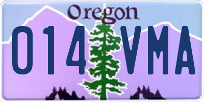 OR license plate 014VMA