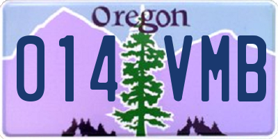 OR license plate 014VMB