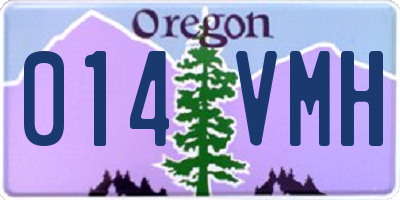 OR license plate 014VMH