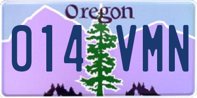 OR license plate 014VMN