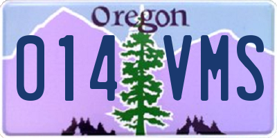OR license plate 014VMS