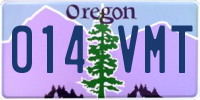 OR license plate 014VMT