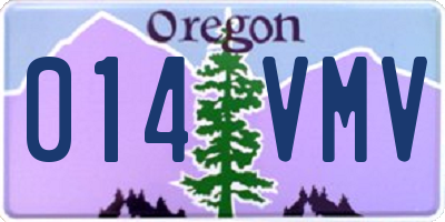 OR license plate 014VMV