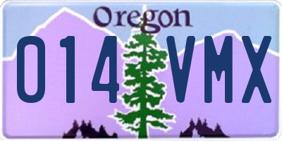 OR license plate 014VMX