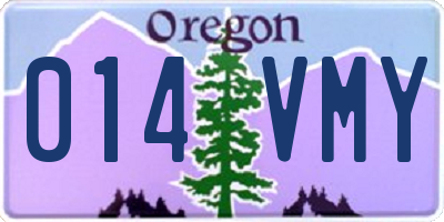 OR license plate 014VMY
