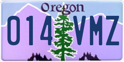 OR license plate 014VMZ