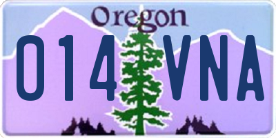 OR license plate 014VNA