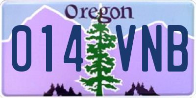OR license plate 014VNB