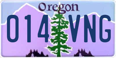 OR license plate 014VNG