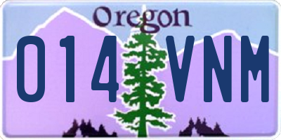 OR license plate 014VNM