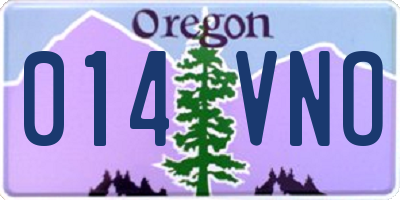 OR license plate 014VNO