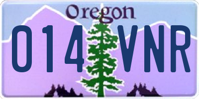 OR license plate 014VNR