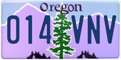 OR license plate 014VNV