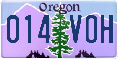 OR license plate 014VOH