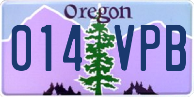 OR license plate 014VPB