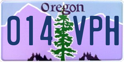 OR license plate 014VPH