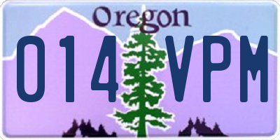 OR license plate 014VPM