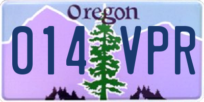 OR license plate 014VPR