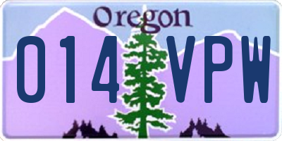 OR license plate 014VPW