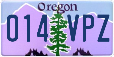 OR license plate 014VPZ