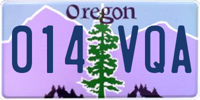 OR license plate 014VQA