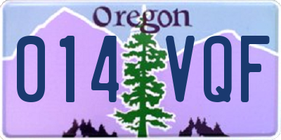OR license plate 014VQF