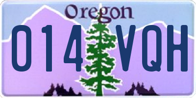 OR license plate 014VQH