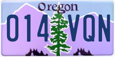 OR license plate 014VQN
