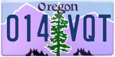 OR license plate 014VQT