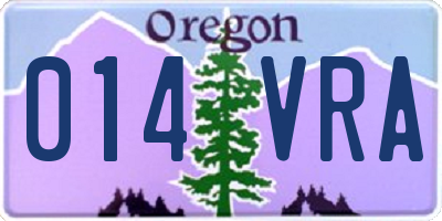 OR license plate 014VRA